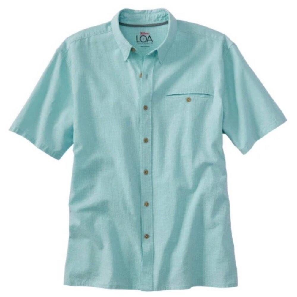 Rail Riders Hemp Organic Surfside Men's Button Up LOA‎ Short Sleeve Shirt XXL